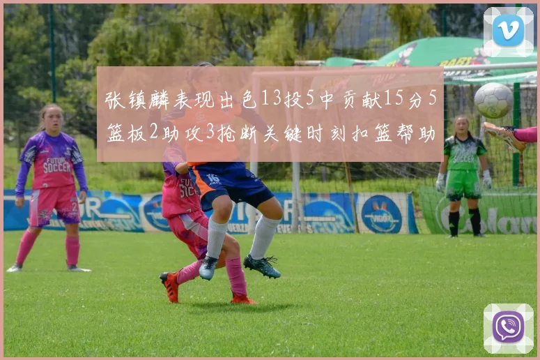张镇麟表现出色13投5中贡献15分5篮板2助攻3抢断关键时刻扣篮帮助球队赢得比赛